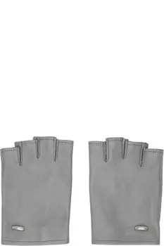 Серые байкерские перчатки OUR LEGACY