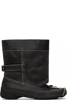 Серые балетки Slouchy короткие сапоги OPEN YY