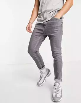 Серые базовые джинсы-морковки Pull&Bear