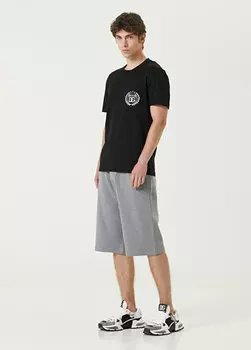 Серые бермуды с поясом и логотипом Dolce&Gabbana