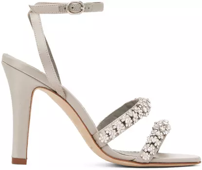 Серые босоножки на каблуке Vedada Manolo Blahnik