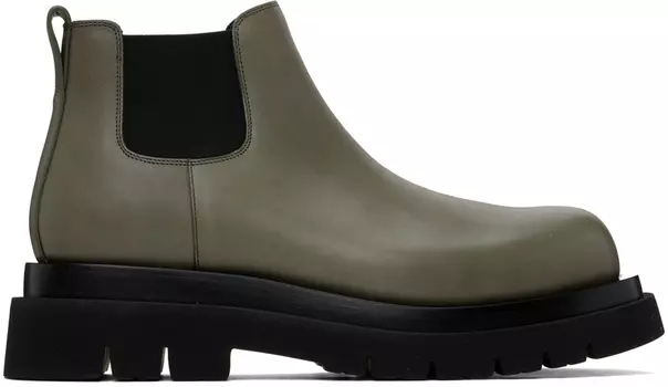 Серые ботинки челси с выступами Bottega Veneta