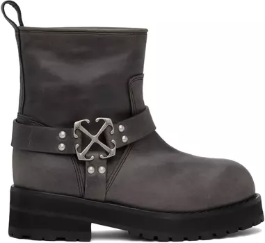 Серые ботинки для офф-трека Off-White
