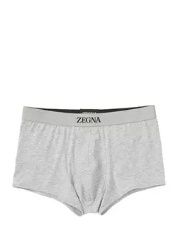 Серые боксеры с логотипом Zegna