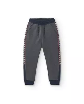Серые брюки для мальчика с кружевной застежкой Charanga, серый