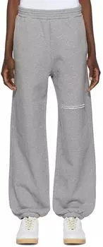 Серые брюки для отдыха на молнии MM6 Maison Margiela