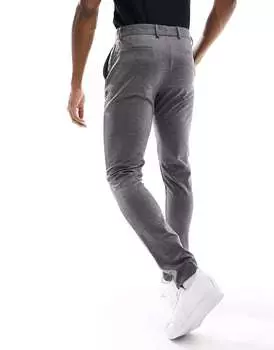 Серые брюки из джерси приталенного кроя Jack & Jones Premium
