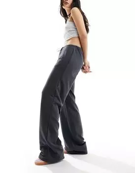 Серые брюки из джерси Stradivarius