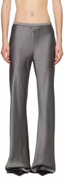 Серые брюки косого кроя для отдыха Silk Laundry, Grey pearl