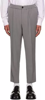 Серые брюки на резинке AMI Alexandre Mattiussi