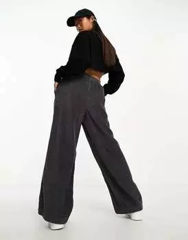 Серые брюки на шнурке ASOS Petite