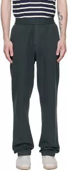 Серые брюки с кулиской Sunspel