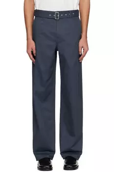 Серые брюки с поясом Maison Kitsun