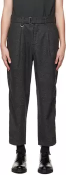 Серые брюки с поясом SOPHNET.