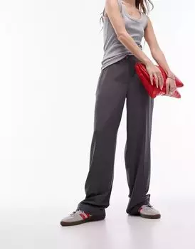 Серые брюки с заниженной талией Topshop Tonic