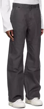 Серые брюки с заплатками Acne Studios