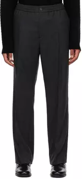 Серые брюки с защипенными швами Solid Homme