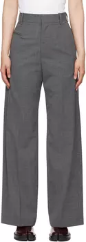 Серые брюки со стежками MM6 Maison Margiela