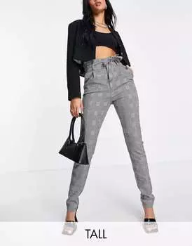 Серые брюки в клетку Vero Moda
