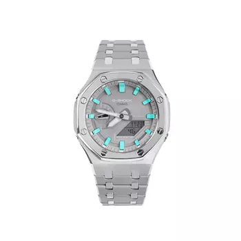 Серые часы унисекс 48,5 мм CASIO
