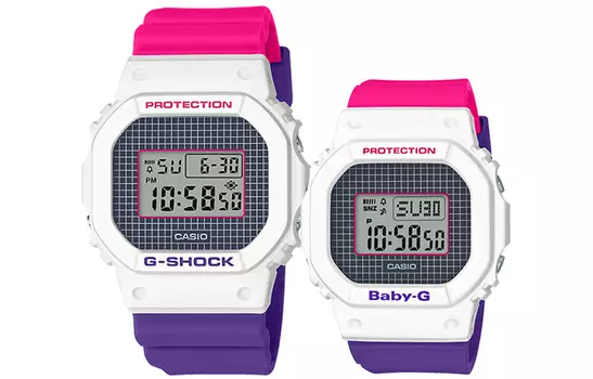 Серые часы унисекс-парные Table Series CASIO