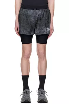 Серые двухслойные шорты OVER OVER