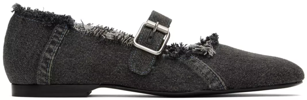 Серые джинсовые балетки Acne Studios