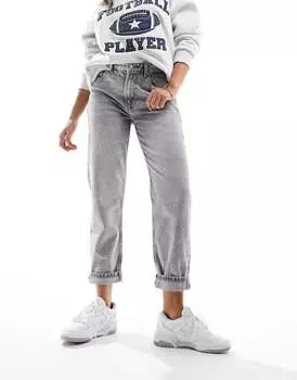 Серые джинсы Bershka Mom