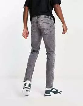 Серые джинсы приталенного кроя Jack & Jones Intelligence glenn суперстрейч