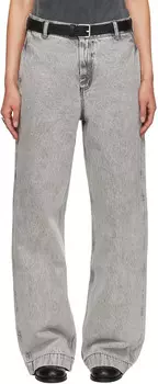 Серые джинсы прямого покроя mfpen