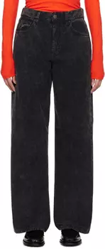 Серые джинсы с потертостями 6397