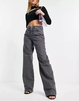 Серые джинсы с заниженной талией ASYOU