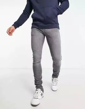 Серые джинсы скинни Jack & Jones Intelligence Liam