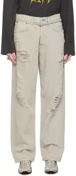 Серые джинсы свободного кроя Серый/Бежевый Acne Studios