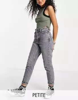 Серые джинсы Topshop Petite Mom