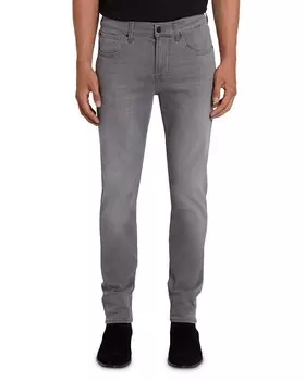 Серые джинсы узкого кроя с карманами 7 For All Mankind Slimmy Clean, серый