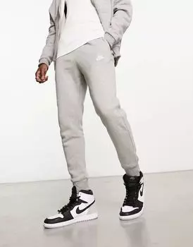Серые джоггеры с манжетами Nike Club
