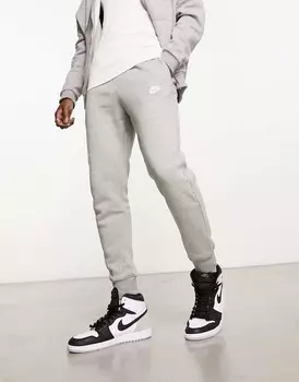 Серые джоггеры с манжетами Nike Club
