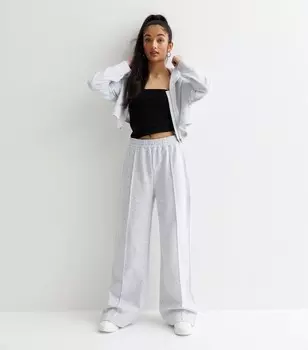 Серые джоггеры с меланжевым швом для девочек New Look, серый