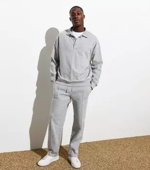 Серые джоггеры с прямыми штанинами New Look, серый