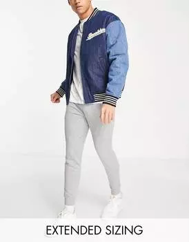 Серые джоггеры скинни ASOS DESIGN