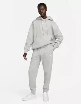 Серые флисовые джоггеры Nike Phoenix