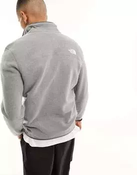 Серые флисовые кроссовки с застежкой-молнией 1/4 The North Face Glacier 100