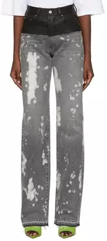 Серые гибридные джинсы AMIRI