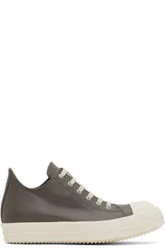 Серые голливудские низкие кеды Rick Owens