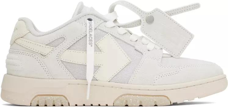 Серые и тонкие кроссовки для офиса Off-White, Light grey/White
