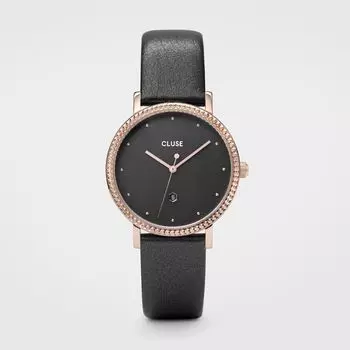 Серые кожаные часы Cluse, серый