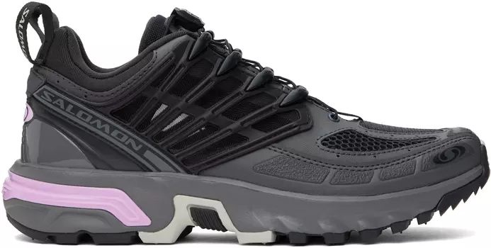 Серые кроссовки ACS Pro Salomon, Asphalt/Phantom/Castlerock