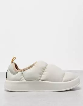 Серые кроссовки adidas Originals Puffylette с белыми деталями