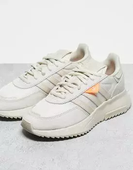 Серые кроссовки adidas Originals Retropy F2 с оранжевыми деталями